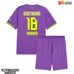 Borussia Dortmund Ethan Nwaneri #18 Dětské Alternativní dres komplet 2026-27 Krátký Rukáv (+ trenýrky)